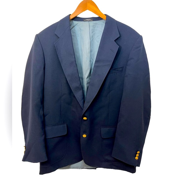 Stanfford Blazer with gold buttons size 43L - Picture 1 of 9